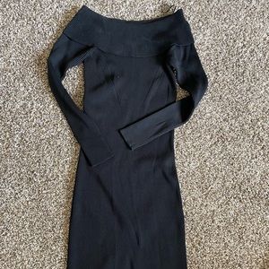 Michael kors knee length rubbed sweater dress